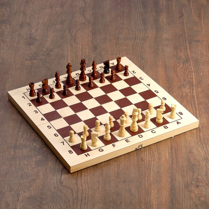 Доска шахматная гроссмейстерская, без фигур, 43х21 см 