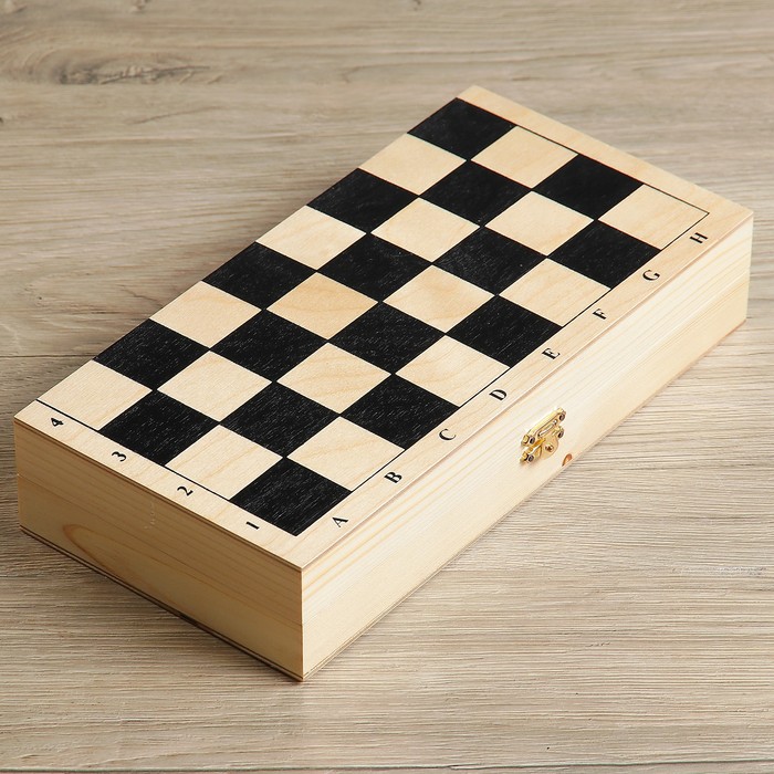 Шахматы (доска дерево 29х29 см, фигуры пластик, король h=7 см) 