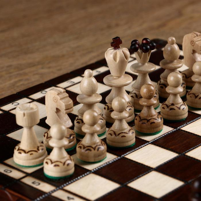 Шахматы "Жемчуг", 28х28 см, король h=6.5 см. пешка h-3  см 