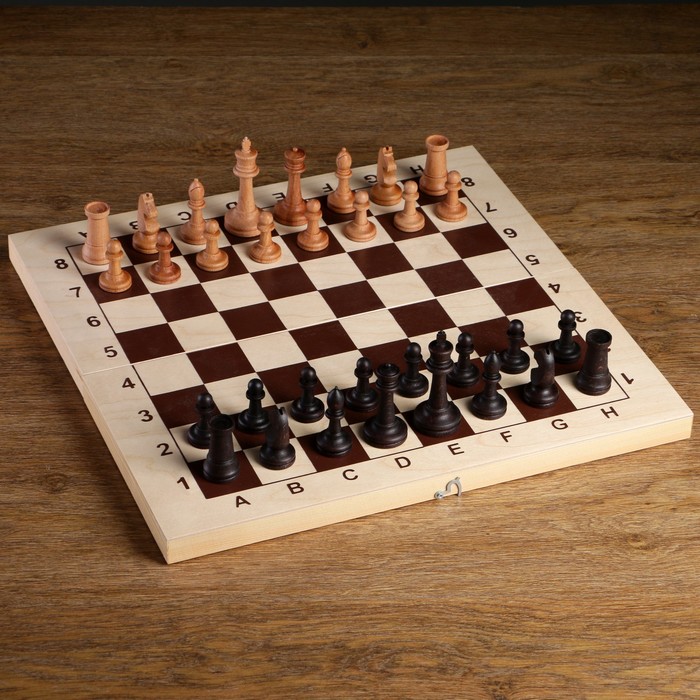 Шахматные фигуры "Державные", утяжеленные (король h=9 см, пешка h=4.4 см, бук) 