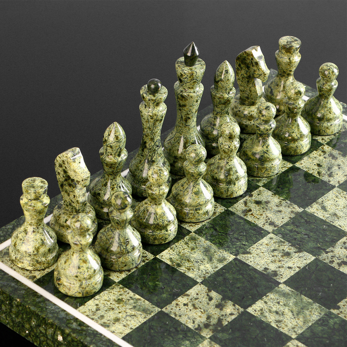Шахматы, в подарочной упаковке, 40х400х3,5 см, змеевик 