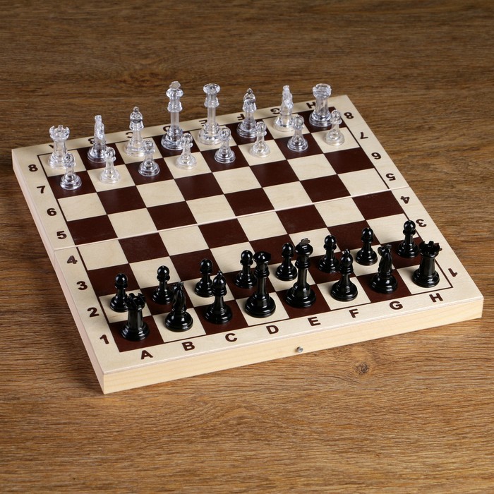 Фигуры шахматные, король h=5.8 см, пешка h=2.8 см 