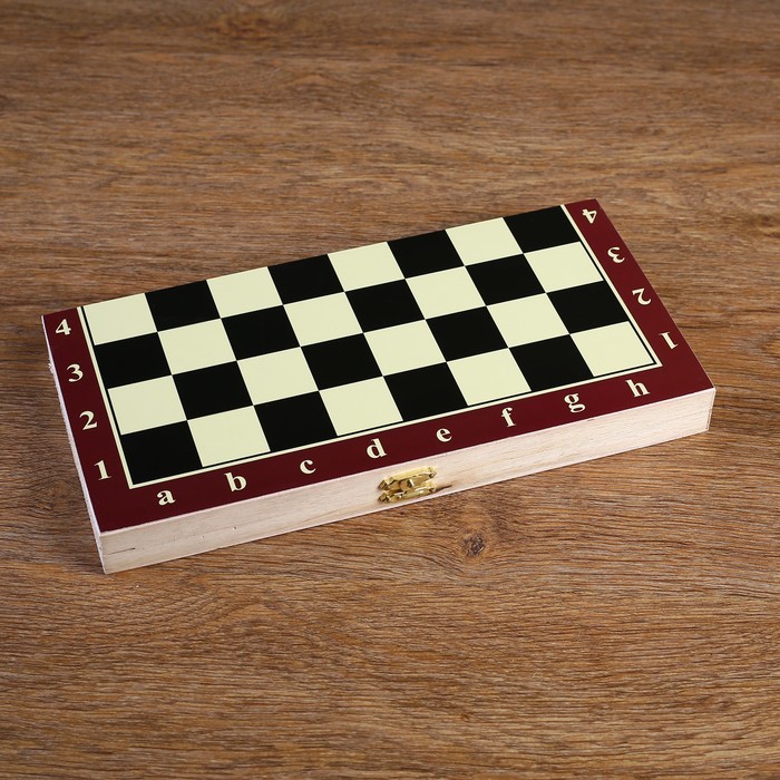 Игра настольная "Шахматы", доска дерево 24х24 см микс 