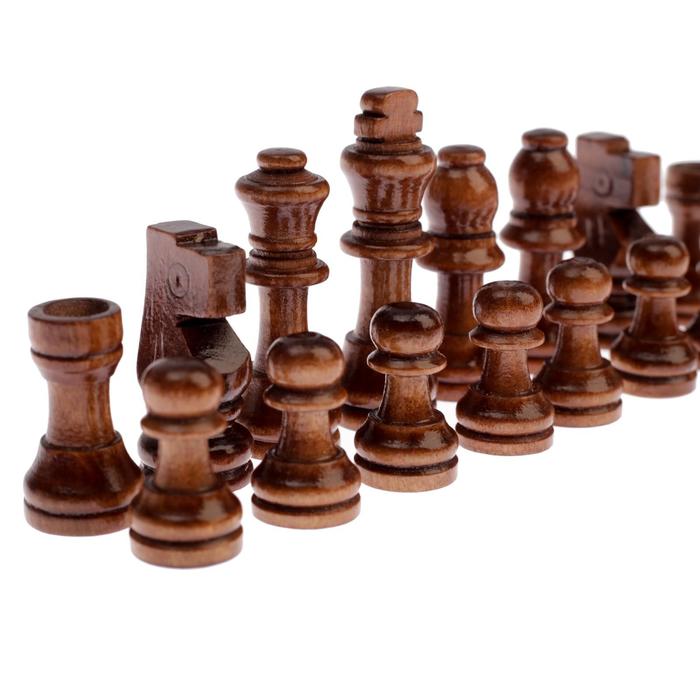 Шахматные фигуры, дерево, высота короля 5,5 см, в пакете  микс 