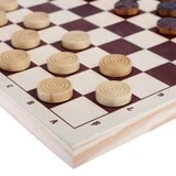 Шашки "Тронк", шашки дерево d=2.7 см, доска дерево 30х30 см  - фото 2