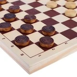 Шашки "Тронк", шашки дерево d=2.7 см, доска дерево 30х30 см  - фото 3