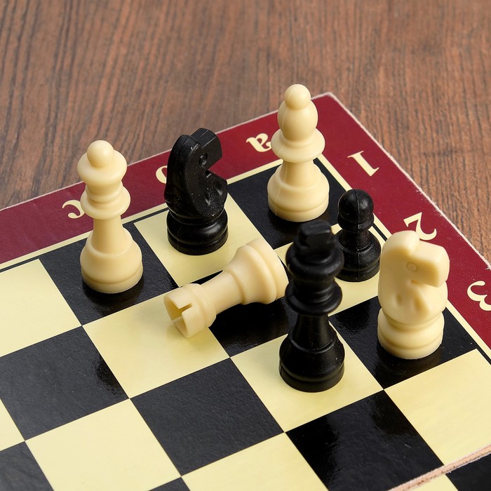 Настольная игра 3 в 1 "Карнал": нарды, шахматы, шашки, фишки - дерево, фигуры - пластик 