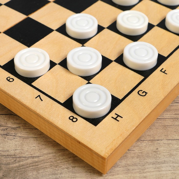 Настольная игра 2 в 1 "Лучший": шахматы, шашки (король h=7.2 см, пешка h=4 см) 
