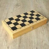 Настольная игра 2 в 1 "Лучший": шахматы, шашки (король h=7.2 см, пешка h=4 см)  - фото 2