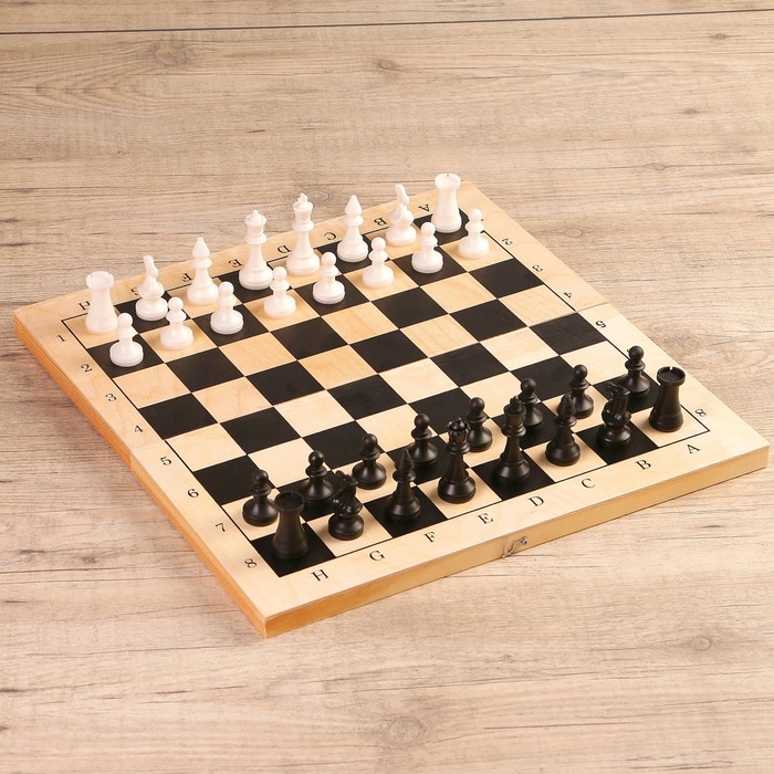 Настольная игра 3 в 1 "Орнамент": шахматы, шашки, нарды (доска дерево 40х40 см) 