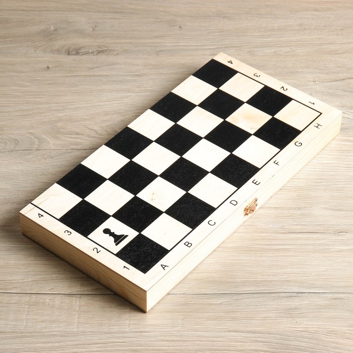 Настольная игра 2 в 1 "Классическая": нарды, шашки (доска дерево 40х40 см) 