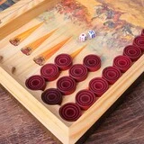 Настольная игра 3 в 1 "Бородино": шахматы, шашки, нарды (доска дерево 50х50 см)  - фото 5