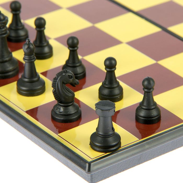 Настольная игра набор 2 в 1 "Баталия": шашки, шахматы,  доска пластик 20х20см 