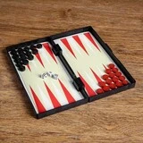 Настольная игра 3 в 1 "Зук": нарды, шахматы, шашки, магнитная доска 19х19 см  - фото 5