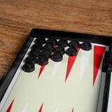 Настольная игра 3 в 1 "Зук": нарды, шахматы, шашки, магнитная доска 19х19 см  - фото 6