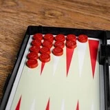 Настольная игра 3 в 1 "Зук": нарды, шахматы, шашки, магнитная доска 19х19 см  - фото 7