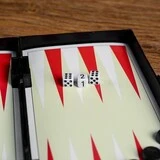 Настольная игра 3 в 1 "Зук": нарды, шахматы, шашки, магнитная доска 19х19 см  - фото 8