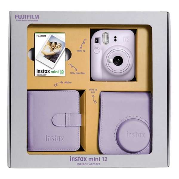 Фотокамера FujiFilm Instax Мini 12 liliac purple Bundle box