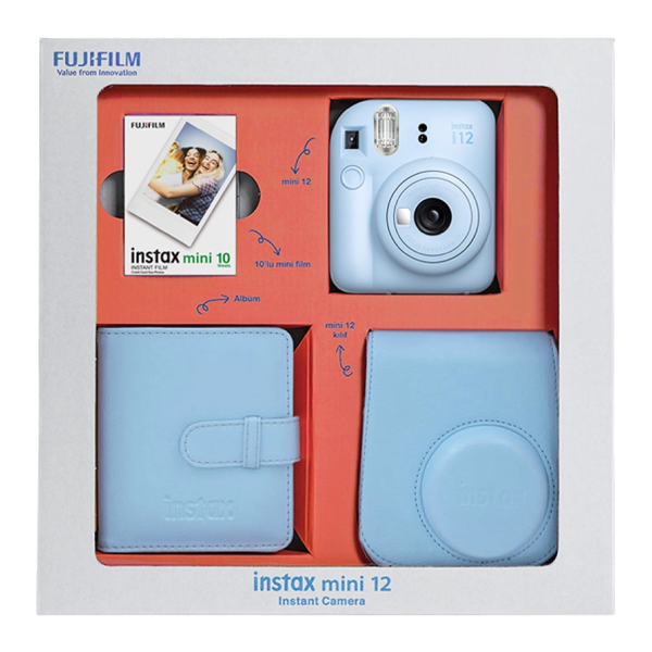 Фотокамера FujiFilm Instax Mini 12 pastel blue Bundle box