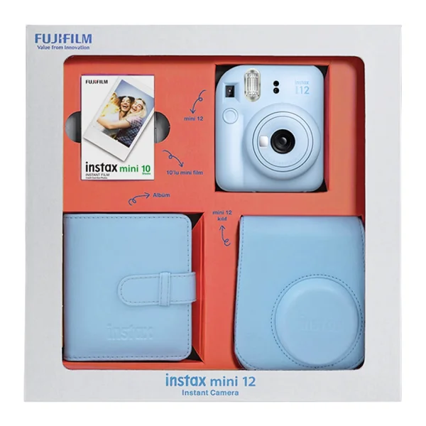 Фотокамера FujiFilm Instax Mini 12 pastel blue Bundle box