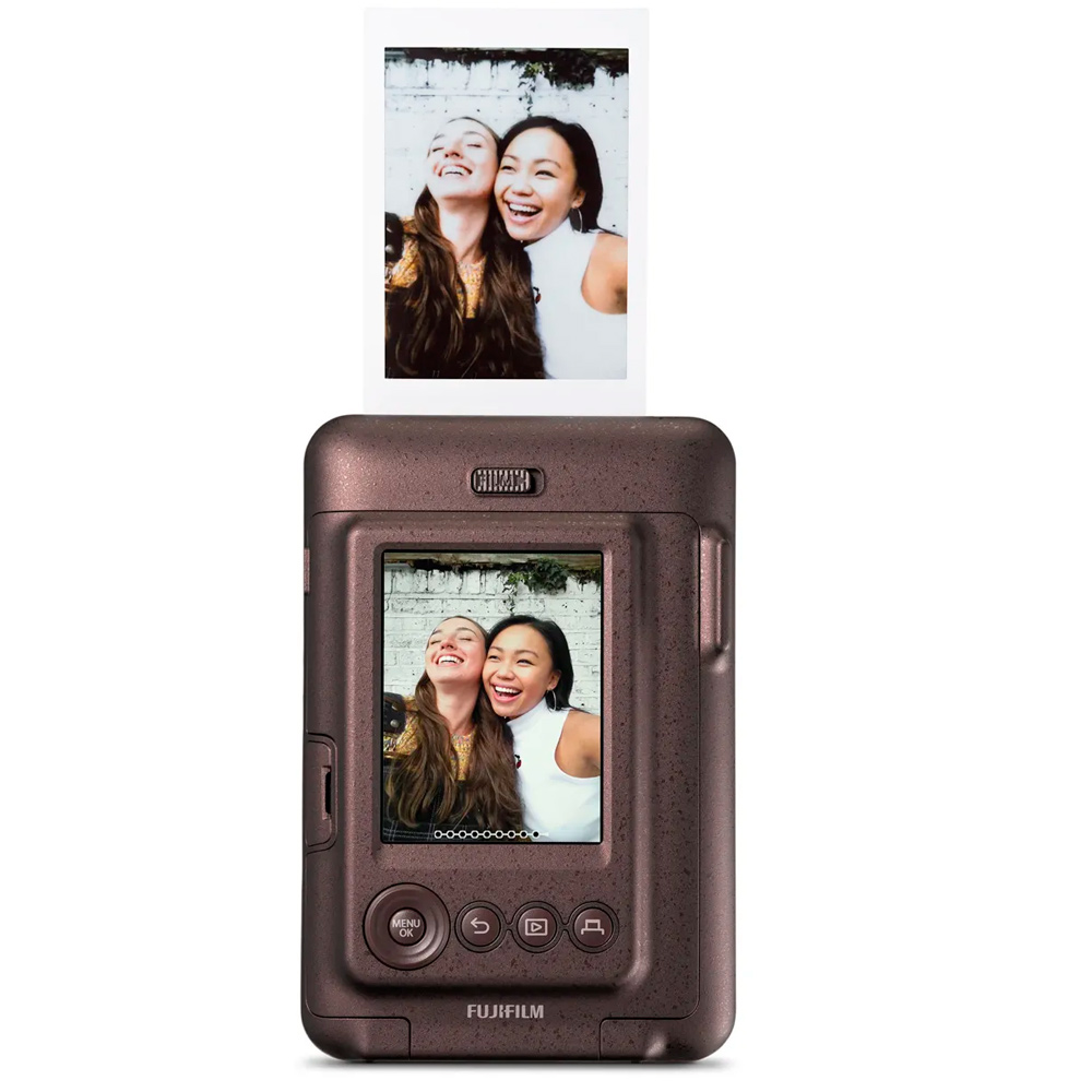 Гибридная фотокамера мгновенной печати Fujifilm instax mini liplay deep bronze vn ex d - фото 3