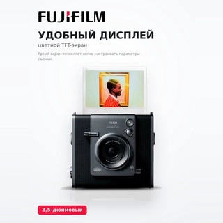 Fujifilm лездік фотокамерасы instax wide evo black ex d - фото 3