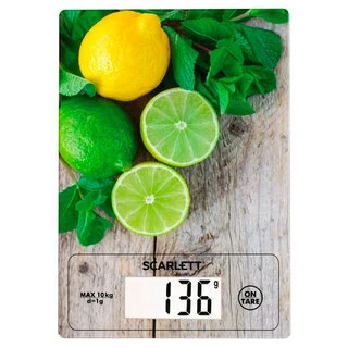 Весы кухонные  Scarlett Лайм и лимон (SC-KS57P21)