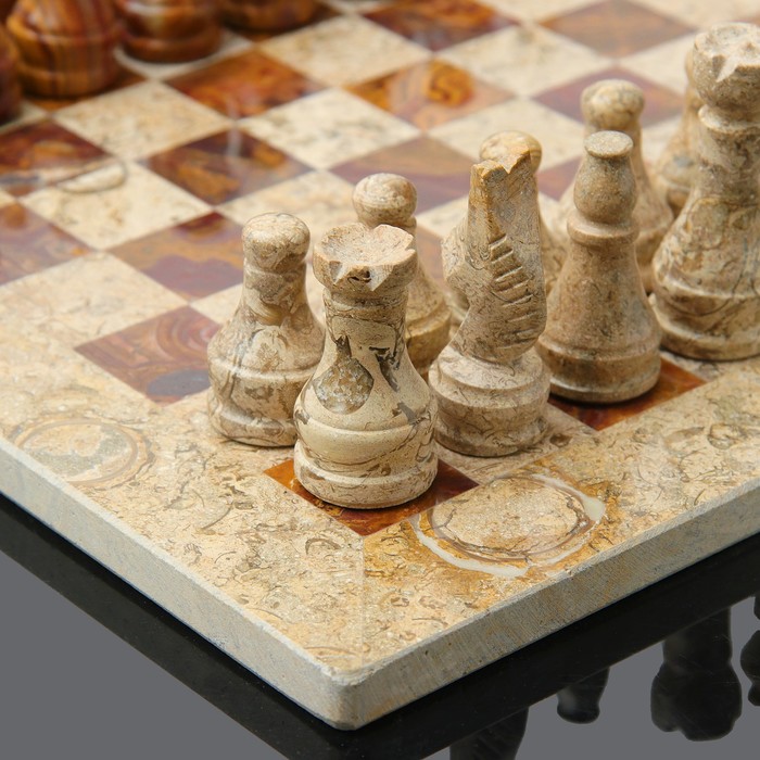 Шахматы "Элит",доска 30 х 30 см.,вид 2, оникс 
