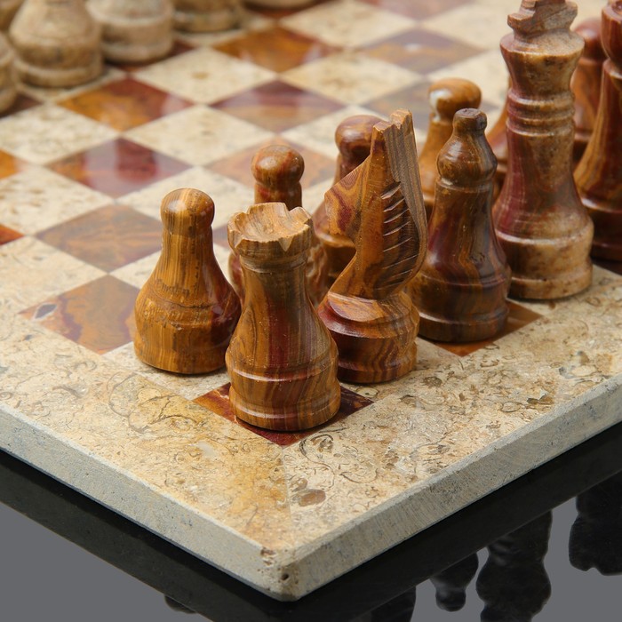 Шахматы "Элит",доска 30 х 30 см.,вид 2, оникс 