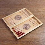 Нарды "Персидские", доска дерево 40х40 см, с полем для игры в шашки, d=2.7 см, h=0.9 см  - фото 3