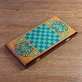 Нарды "Персидские", доска дерево 40х40 см, с полем для игры в шашки, d=2.7 см, h=0.9 см  - фото 5