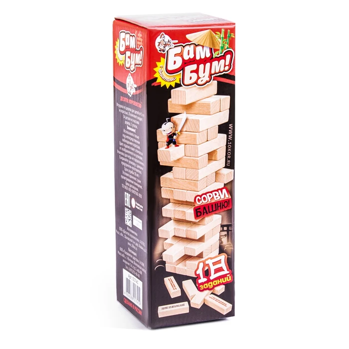 Настольная игра «Бам-бум» - падающая башня 