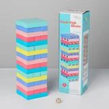 Игра настольная «Дженга цветная» 51 шт, 28,5х8,5х8 см 