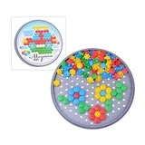 Мозаика шестигранная, 120 элементов (круглая пласт.коробка) 