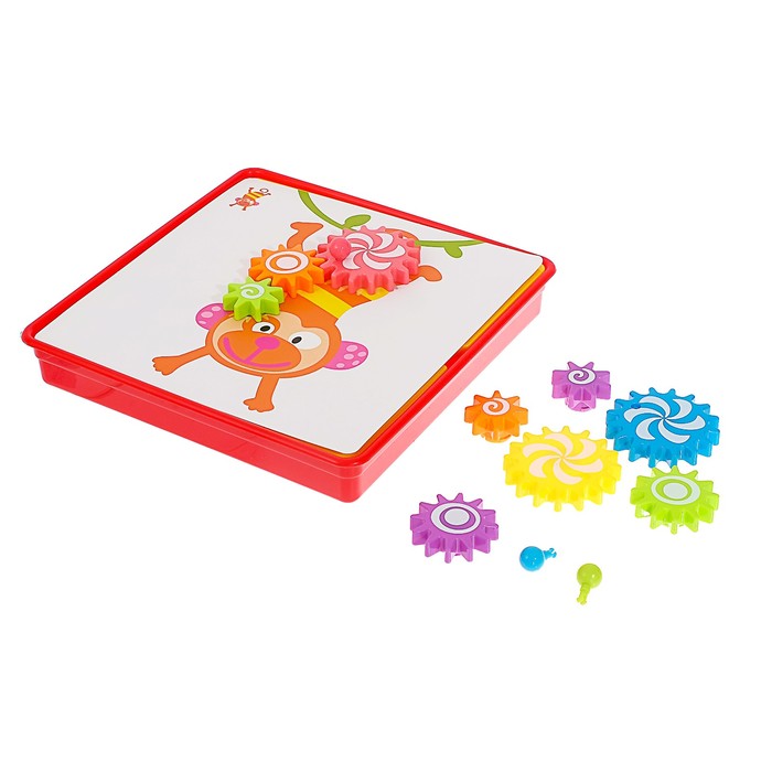 Мозаика детская «Весёлые механизмы», в комплекте 11 карточек, в пакете 