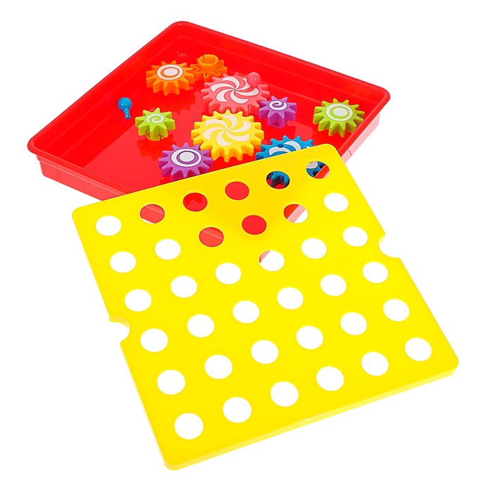 Мозаика детская «Весёлые механизмы», в комплекте 11 карточек, в пакете 