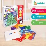 Весёлая мозаика «Новогодняя», цвета, счёт, буквы, цифры 