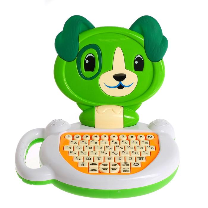 Обучающий компьютер "Собачка" цвет зеленый, звук 