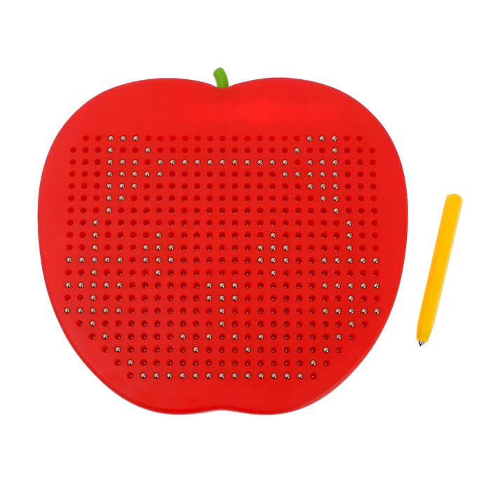 Магнитный планшет большое яблоко, 468 отверстий, цвета МИКС 