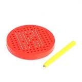 Планшет обучающий «Магнитное рисование», 120 отверстий, цвет красный  - фото 2