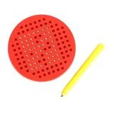 Планшет обучающий «Магнитное рисование», 120 отверстий, цвет красный  - фото 3