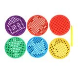 Планшет обучающий «Магнитное рисование», 120 отверстий, цвет красный  - фото 5