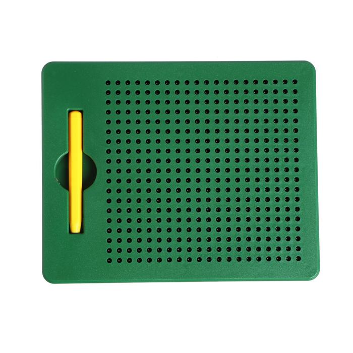Планшет магнитный для рисования, 380 отверстий, цвет зелёный 