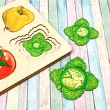 Больше-меньше «Овощи» развивающая доска Сегена  - фото 3
