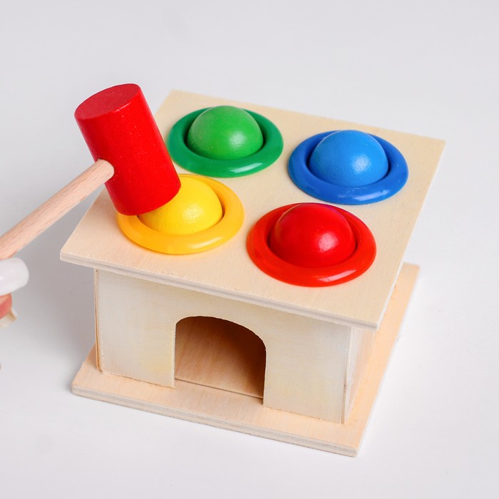 Деревянная игрушка «Стучалка» 11×11×9 см 
