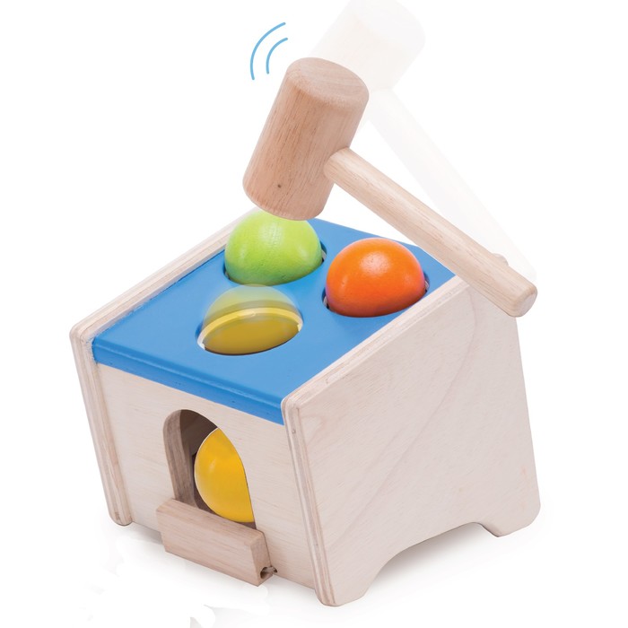 Деревянная игрушка-стучалка с шарами «Куб» 