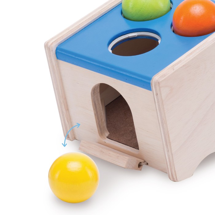 Деревянная игрушка-стучалка с шарами «Куб» 