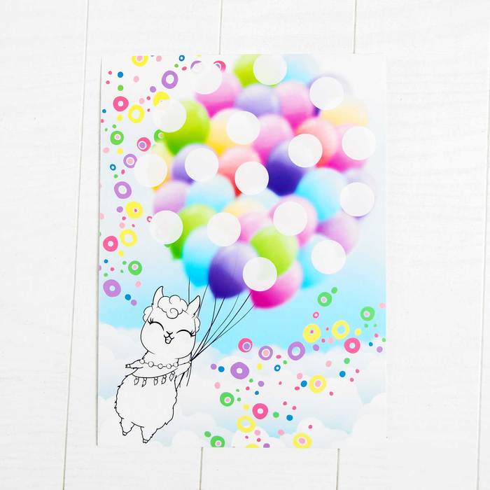 Набор для творчества Аппликации воздушными шариками «Милые животные» 
