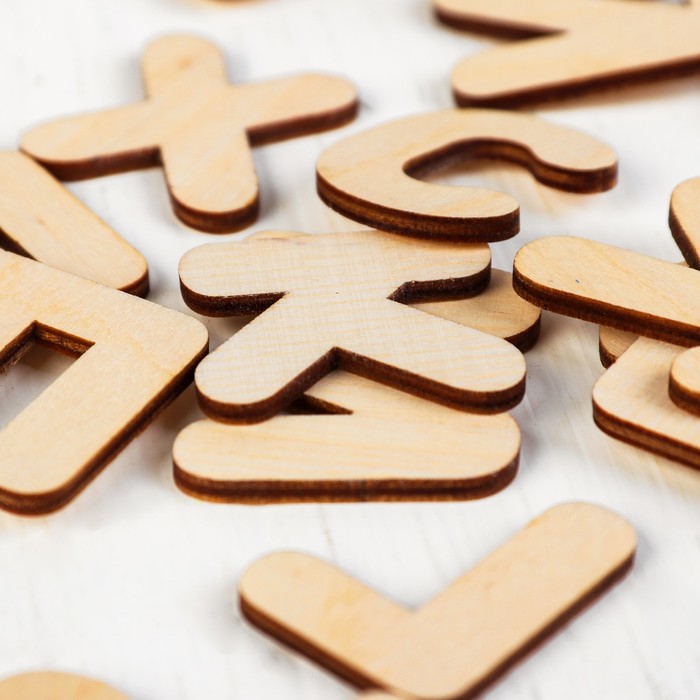 Деревянные буквы-раскраски «Изучаем буквы и слова» 