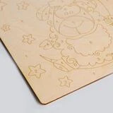 Картина по номерам на дереве «Барашек» 20×20×4 см  - фото 4